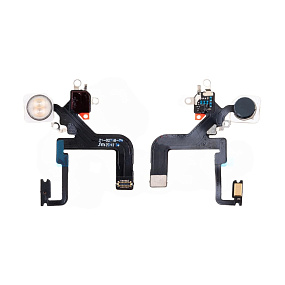 Шлейф iPhone 12 Pro на вспышку/микрофон - Премиум