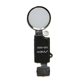 Шлейф iPhone 7/7 Plus/8/8Plus/SE(2020/2022) на кнопку HOME в сборе Серебро - Премиум