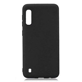 Силиконовый чехол для Samsung A015 Galaxy A01 матовый черный