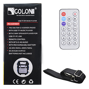 Радиоприемник-Колонка GOLON RX-688BT золото