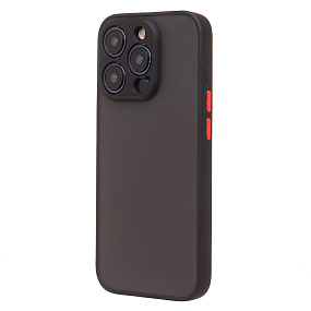 Кейс iPhone 15 Pro пластик PC041 черный/черный