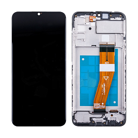 Дисплей для телефона Samsung A025F (A02s) модуль Черный - Оригинал (GH81-20118A) - Восстановленный