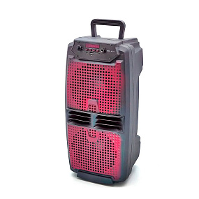 Колонка JBK-6523 (Bluetooth/Microphone/USB/FM/AUX/TF/TWS) 10W красная