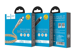 Дата кабель micro USB - USB Hoco U56 1м 2,4А серый