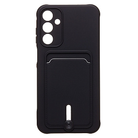 Силиконовый чехол для Samsung A155 Galaxy A15 4G/5G с визитницей черный