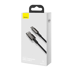 Дата кабель Type-C USB Baseus Series Metal (Cakf000101) 66W 1м 2A черный