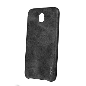 Силиконовый чехол для Samsung J730 Galaxy J7 (2017) X-Level Vintage под кожу черный