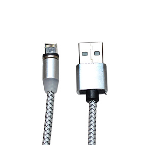 Дата кабель lightning - USB магнитный 1м черный тех. упаковка