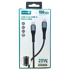 Дата кабель Type-C - Lightning Kouvolsen X97 1м 20W черный