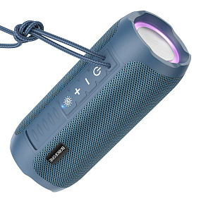 Колонка Borofone BR21 (Bluetooth/MicroSD/USB/FM/AUX) 10W синяя