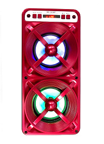 Колонка MS-163BT (Bluetooth/MicroSD/USB/FM/AUX) 10W красная