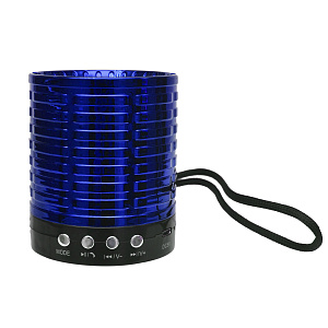 Колонка AK889 (Bluetooth/MicroSD/USB/FM/AUX) синяя