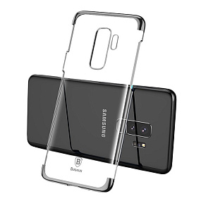 Силиконовый чехол для Samsung G965 Galaxy S9 Plus Baseus Glitter с хром.контуром черный DW01
