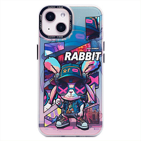 Кейс iPhone 13 силикон PC081 (005) мультиколор