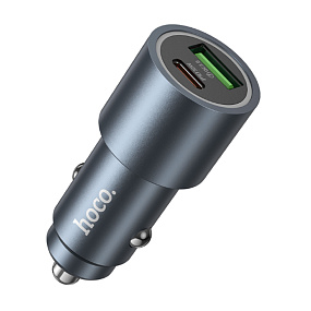 АЗУ-USB/USB-C HOCO Z60 2 выхода QC3.0 PD 48W серый