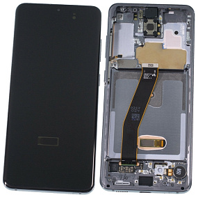 Дисплей для телефона Samsung G980F (S20) модуль Серый - Оригинал