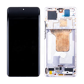 Дисплей для телефона Xiaomi 12/12X (2201123G/2112123AG) модуль с рамкой Фиолетовый - Оригинал