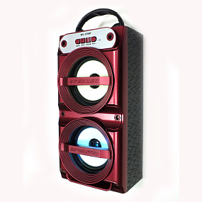 Колонка MS-159BT (Bluetooth/MicroSD/USB/FM/AUX) 10W красная