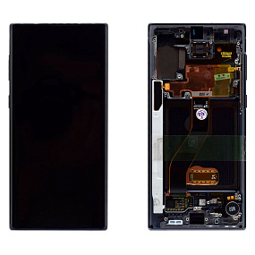 Дисплей для телефона Samsung N970F (Note 10) модуль Черный - Оригинал