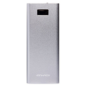 Портативное зарядное устройство Awei P91K QC 8000mAh LCD серебро