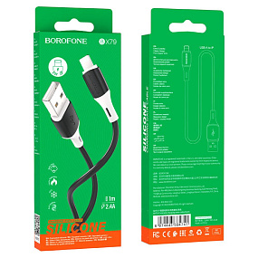 Дата кабель lightning - USB Borofone BX79 2.4A 1м черный