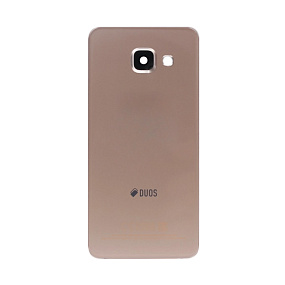 корпус для телефона Samsung A310F Задняя крышка (золото) - Премиум