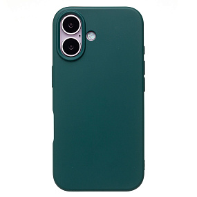 Кейс iPhone 16 Silicone Case без логотипа темно-зеленый