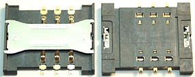 Коннектор SIM Samsung i9082/C3222/E1195/Lenovo S580