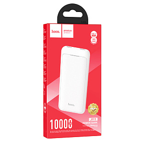 Портативное зарядное устройство Hoco J111 2USB/Micro/Type-C 10000mAh белый 