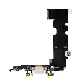 Шлейф iPhone 8 Plus на системный разъем/микрофон Белый