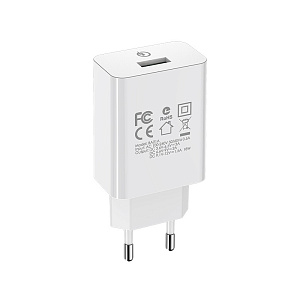 СЗУ-USB Borofone BA21A 1 выход 2.1А QC3.0 белый