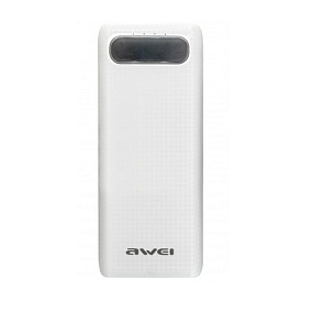 Портативное зарядное устройство Awei P70K QC 20000mAh LCD белый