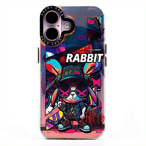 Кейс iPhone 16 силикон PC081 (005) мультиколор