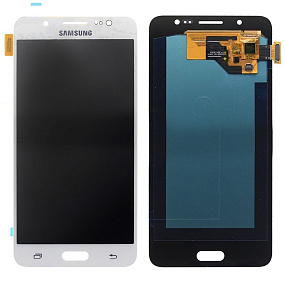 Дисплей для телефона Samsung J510F/J5 2016 в сборе с тачскрином Белый - AAA (AMOLED)