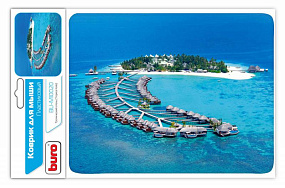 Коврик для мыши Buro пластиковый тропический отель 80х230мм