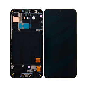 Дисплей для телефона Samsung A405F (A40) модуль Черный - Оригинал
