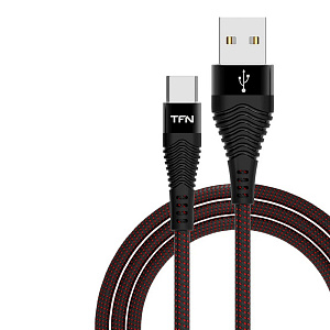 Дата кабель Type-C - USB TFN Forza CFZUSBCUSB1MBK 3A 1м черный