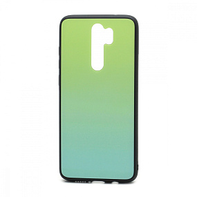 Задняя накладка Xiaomi Redmi Note 8 Pro стекло Gradient (003) зелено-голубой