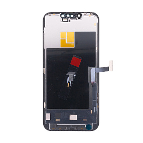 Дисплей для телефона iPhone 13 Pro в сборе Черный - (Soft OLED, Full HD, 120 Гц) (площадка под IC)