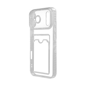 Кейс iPhone 17 Pro Max/18 Pro Max силикон с визитницей прозрачный