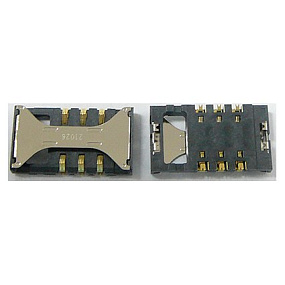 Коннектор SIM Samsung i8160/i8190/i8200/E2232/i8350/S5260/S5302/S5660/S7250/S7270/S7272/S7500