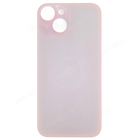 Задняя крышка iPhone 15 в сборе со стеклом камеры Розовый orig fabric с креплением