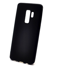 Силиконовый чехол для Samsung G965 Galaxy S9 Plus матовый черный