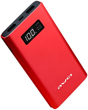 Портативное зарядное устройство Awei P60K 10000mAh красный