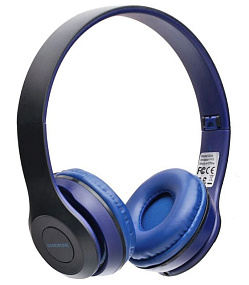 Bluetooth-наушники Borofone B04 Charming rhyme полноразмерные синие(УЦЕНКА)б/у, фонит
