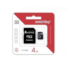 MicroSD 4Gb Smart Bay Class 4 +SD adapter