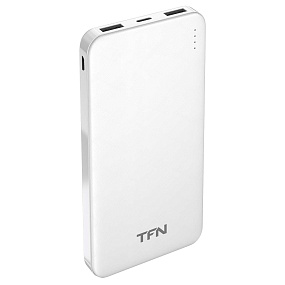 Портативное зарядное устройство TFN PB-202-WH SlimDuo 10000mAh белый