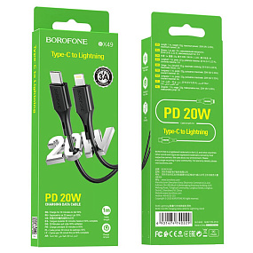 Дата кабель Type-C - Lightning Borofone BX49 3A 20W 1м черный