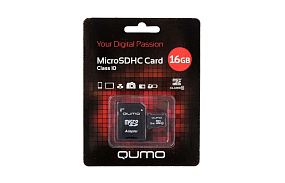 MicroSD 16Gb Qumo Class 10 30Mb/s +SD adapter