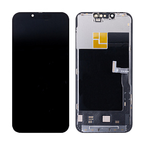 Дисплей для телефона iPhone 13 Pro в сборе Черный - (Hard OLED, Full HD) (площадка под IC)